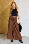 Hazel Blues® |  Harmony High Rise Wide Leg Pants in Brown