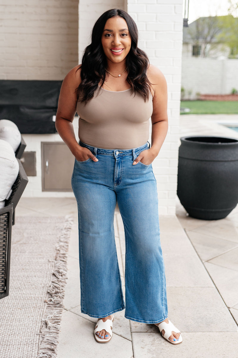 Hazel Blues® |  Hayes High Rise Wide Leg Crop Jeans