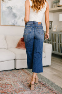 Hazel Blues® |  Hayes High Rise Wide Leg Crop Jeans