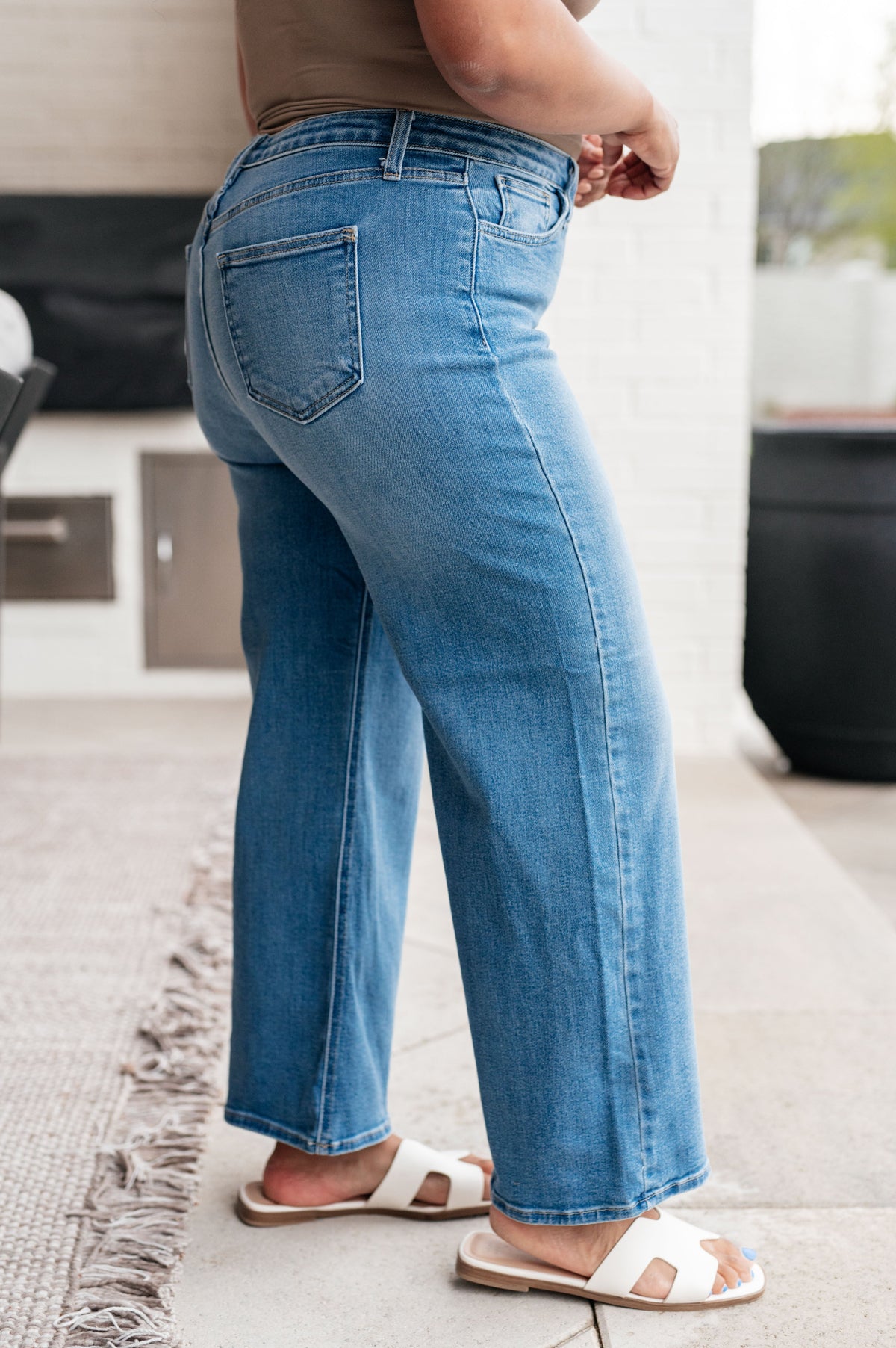 Hazel Blues® |  Hayes High Rise Wide Leg Crop Jeans