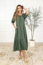 Hazel Blues® |  Hazel Dress in Dusty Pine