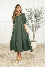 Hazel Blues® |  Hazel Dress in Dusty Pine