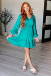 Hazel Blues® |  Head Held High V-Neck Balloon Sleeve Dress