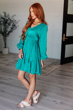 Hazel Blues® |  Head Held High V-Neck Balloon Sleeve Dress