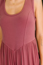 Hazel Blues® |  Head to Toe Whoa Gathered Wide Leg Jumpsuit in Mauve