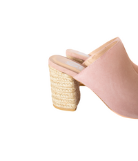 Hazel Blues® |  Helena Heeled Sandal in Blush Suede