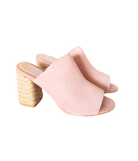 Hazel Blues® |  Helena Heeled Sandal in Blush Suede