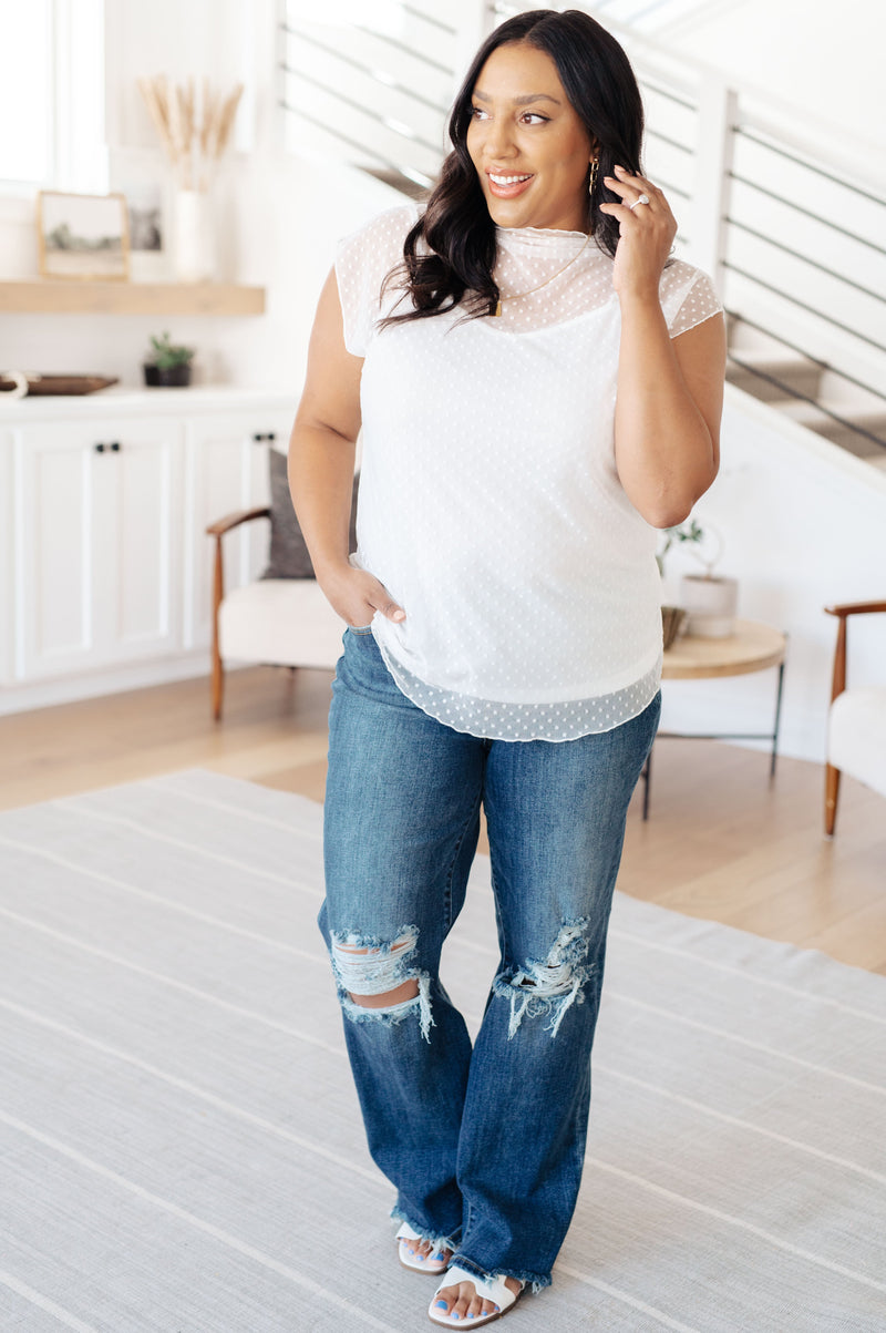 Hazel Blues® |  Here And Now Layering Top In Cream