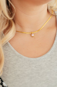 Hazel Blues® |  Here to Shine Gold Plated Necklace in Pink