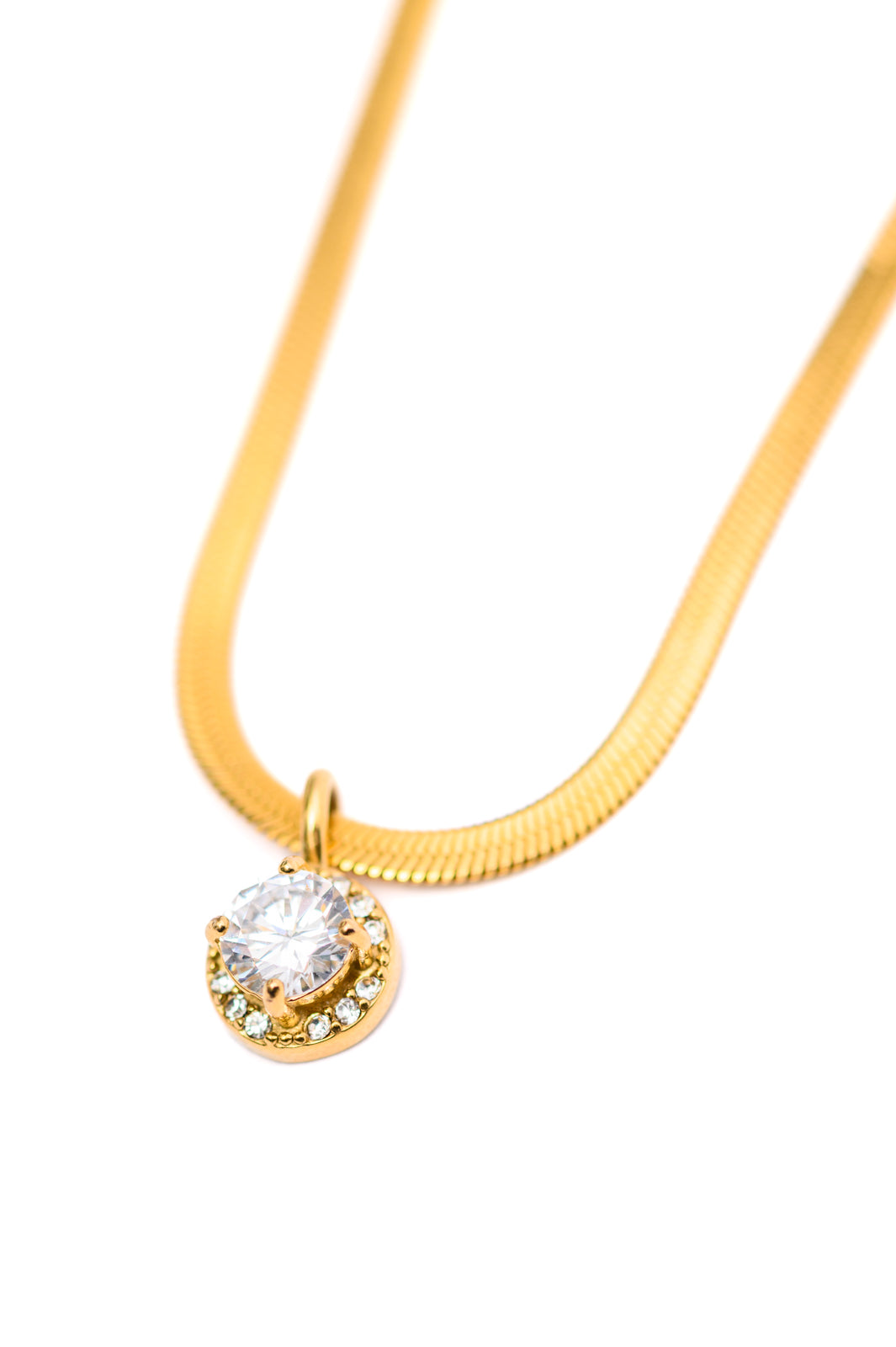 Hazel Blues® |  Here to Shine Gold Plated Necklace in White