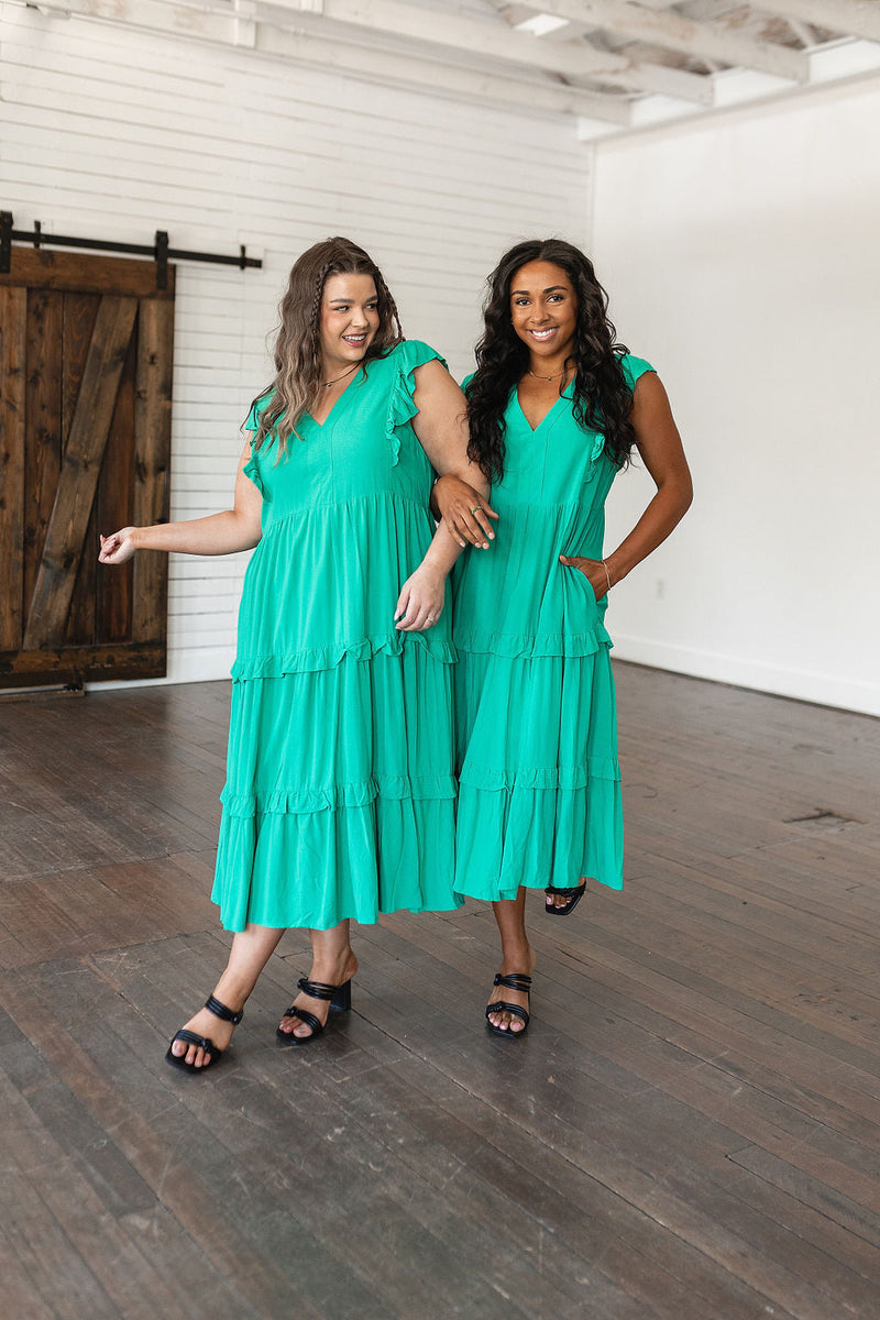 Hazel Blues | Tiers in Heaven Tiered Midi Dress Hazel Blues | Tiers in Heaven Tiered Midi Dress