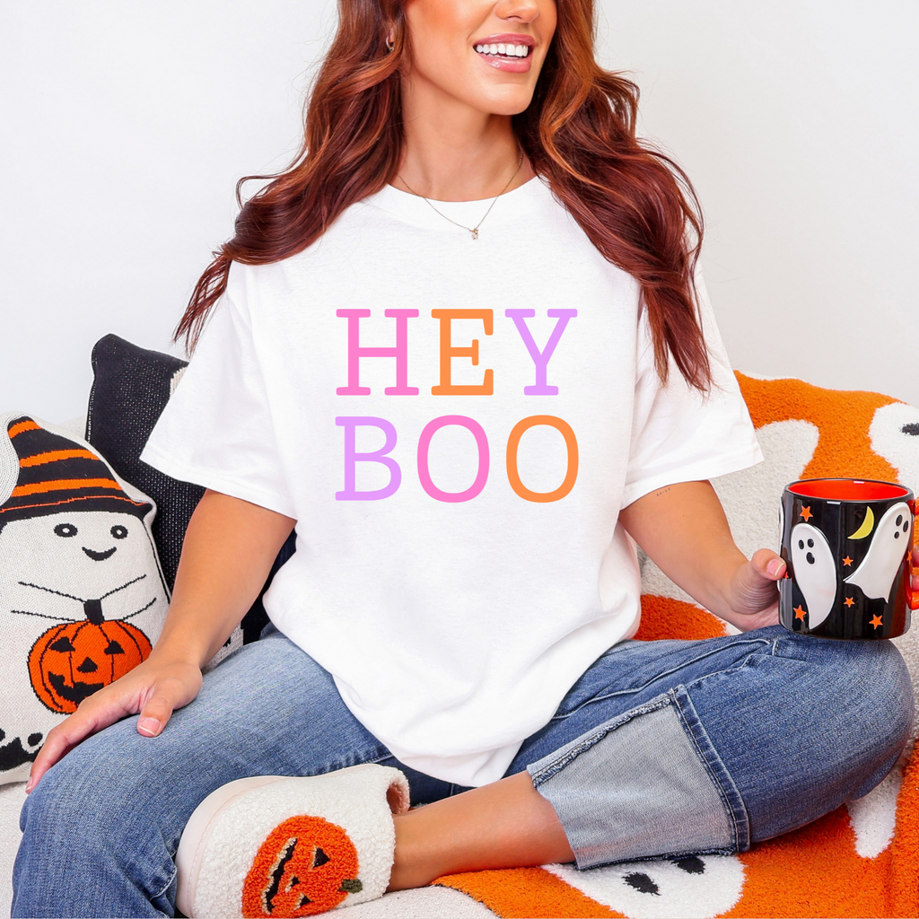 Hazel Blues® |  Hey BOO Graphic Tee in Three Colors