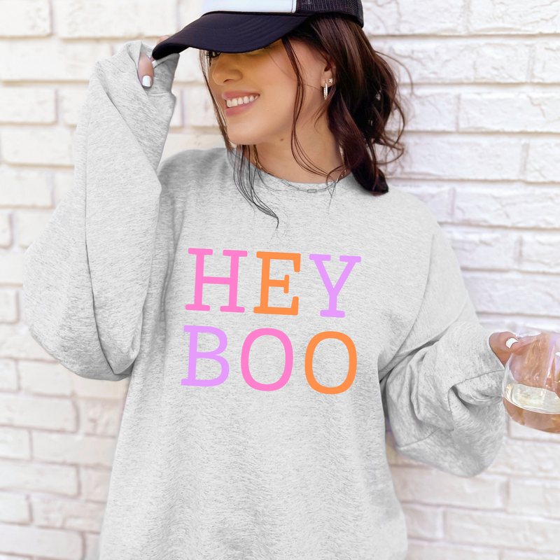 Hazel Blues® |  Hey Boo Sweatshirt in Two Colors