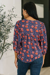 Hazel Blues® |  Hitherto Unknown Floral Babydoll Blouse