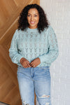 Hazel Blues® |  Hole In One Sheer Pointelle Knit Sweater