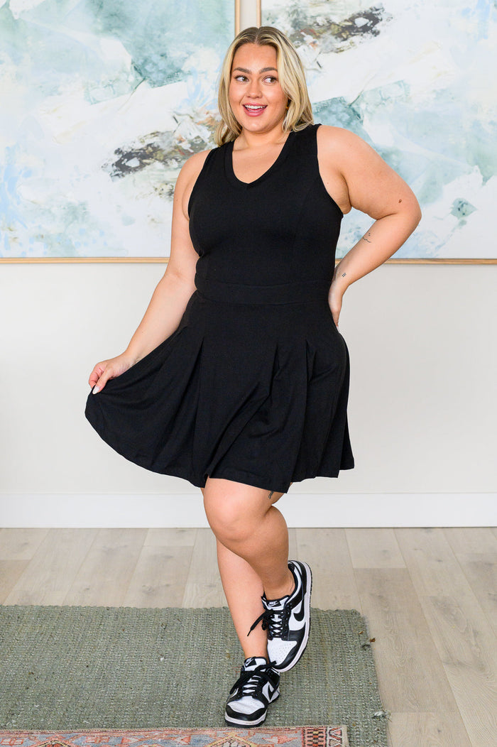 Hazel Blues® |  Hop, Skip and a Jump Dress and Shorts Set in Black