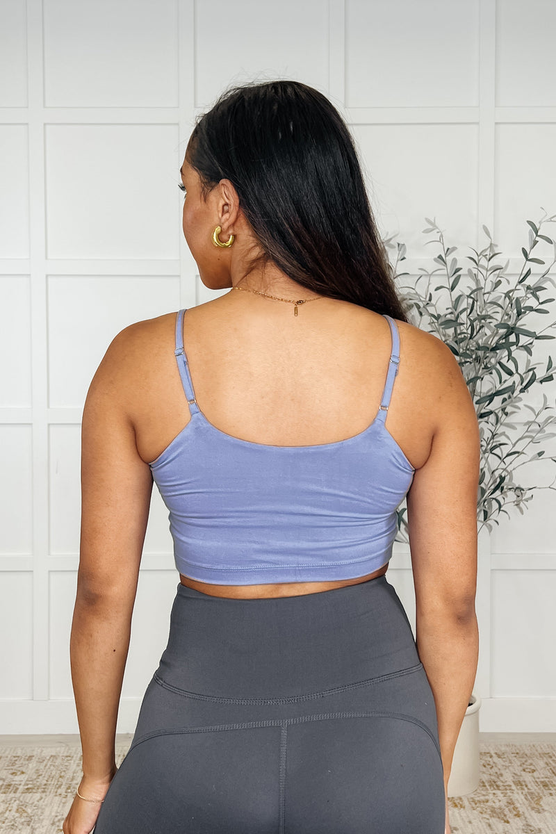 Hazel Blues® |  Hot Yoga Tank in Blue Hyacinth