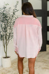 Hazel Blues® |  Hot & Unbothered Full Front Button Down Shacket in Pink