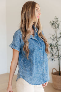 Hazel Blues® |  I Could Be Famous Denim Button Up