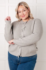 Hazel Blues® |  I Don't Know Why Bow Front Cardigan