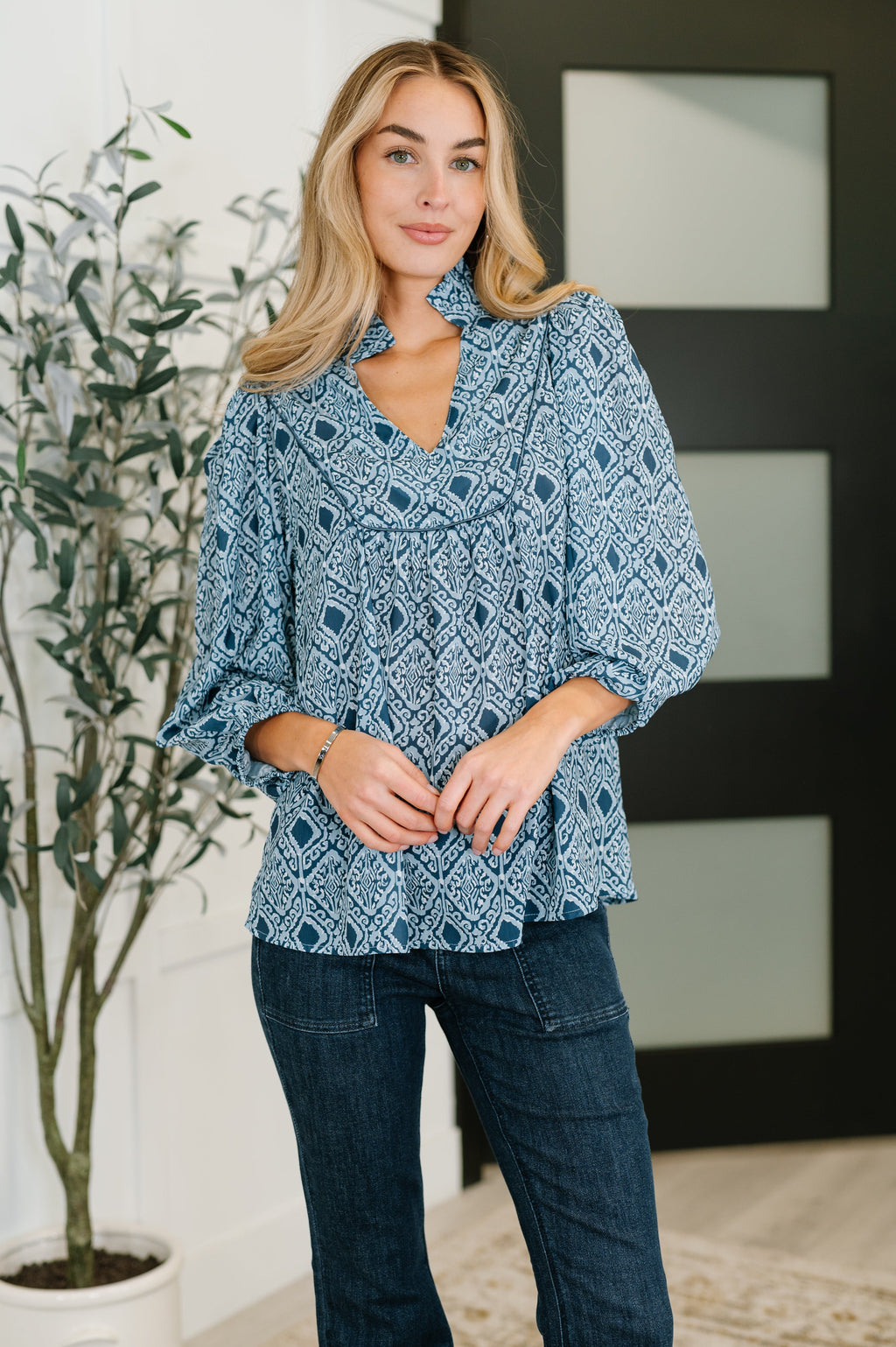 I Gave You My Heart Floral Babydoll Blouse