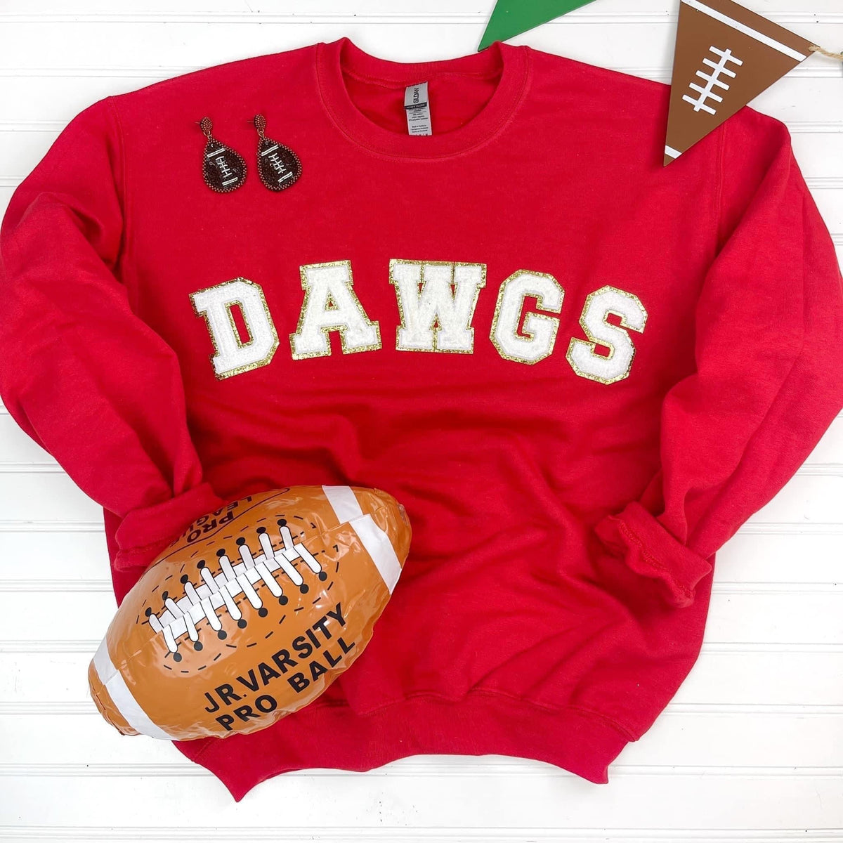 HAZEL BLUES® | GAME DAY PATCH SWEATSHIRT: DAWGS