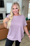 Hazel Blues® |  Casually Cool Patch Pocket Tee in Mauve