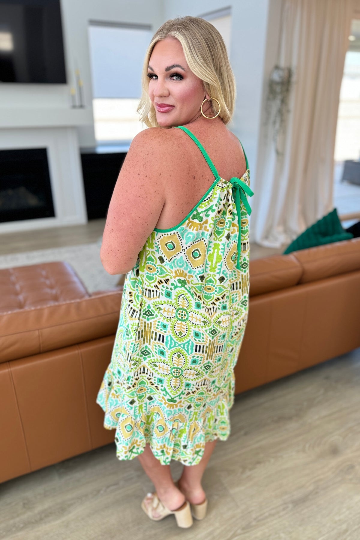 Hazel Blues® |  As You Walk On By Tank Dress in Lime