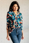 Hazel Blues® |  I Think Different Top in Abstract Teal