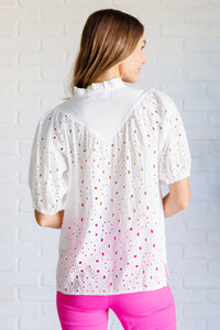 Hazel Blues® |  I'll Let You Know Eyelet Lace Blouse