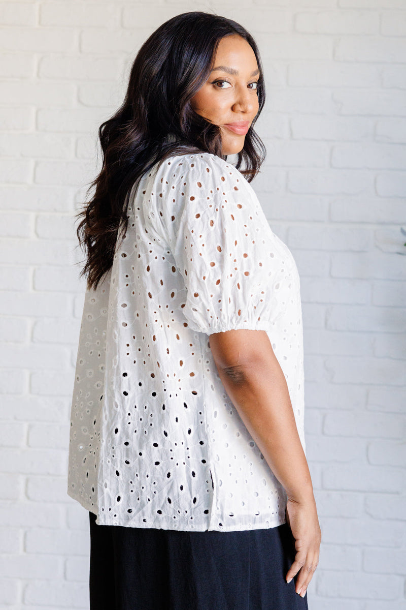 Hazel Blues® |  I'll Let You Know Eyelet Lace Blouse