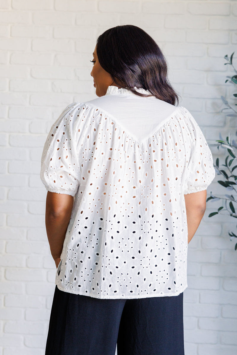 Hazel Blues® |  I'll Let You Know Eyelet Lace Blouse