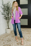 Hazel Blues® |  I'm Really That Gal Open Front Blazer in Orchid Glow