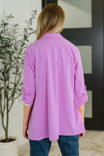 Hazel Blues® |  I'm Really That Gal Open Front Blazer in Orchid Glow