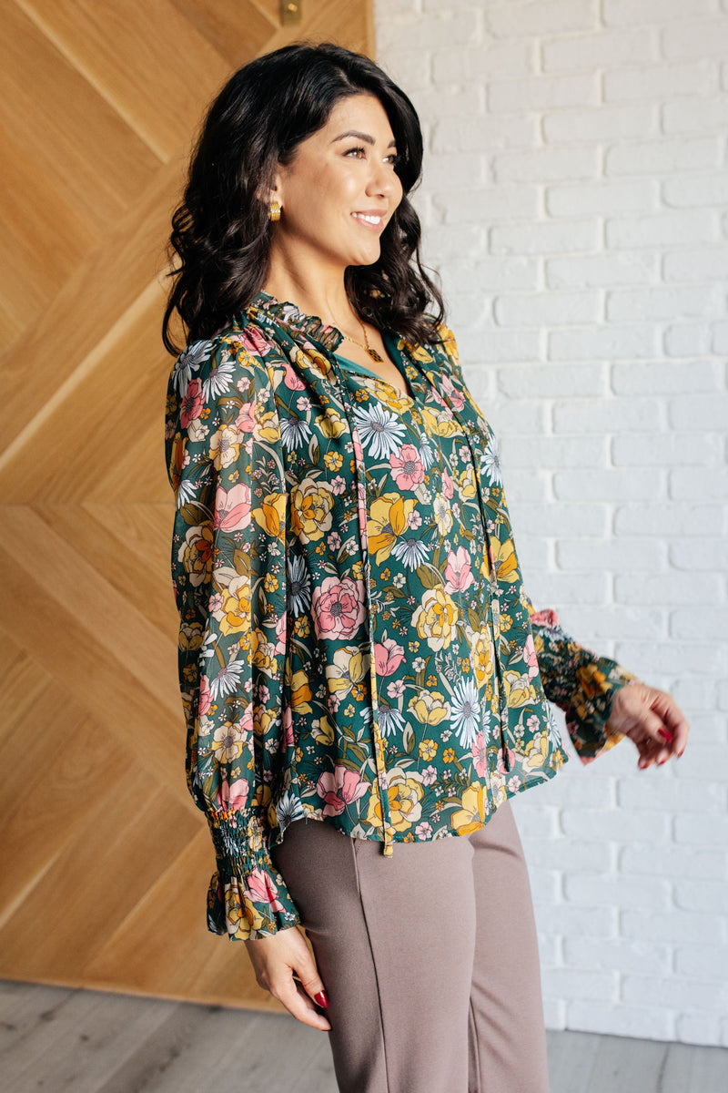 Hazel Blues® |  Ideal Ideas Floral Blouse