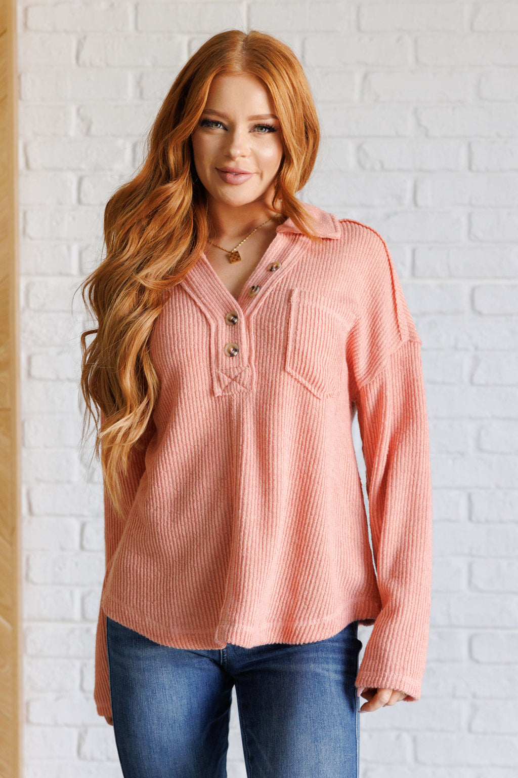 Hazel Blues® |  If You Want Forever Ribbed Knit Pullover