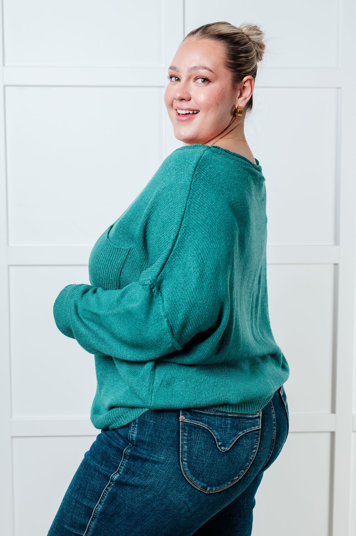 In Stitches Drop Shoulder Sweater