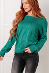 Hazel Blues® |  In Stitches Drop Shoulder Sweater