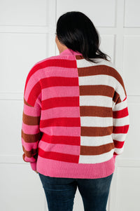 Hazel Blues® |  In Your Lane Color Blocked Stripe Sweater