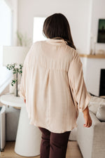 Hazel Blues® |  In Your Thoughts Oversized Dolman Sleeve Top in Champagne