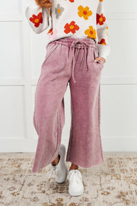 Hazel Blues® |  In or Out Wide Leg Cropped Pants in Light Rose