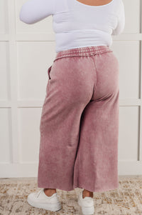 Hazel Blues® |  In or Out Wide Leg Cropped Pants in Light Rose