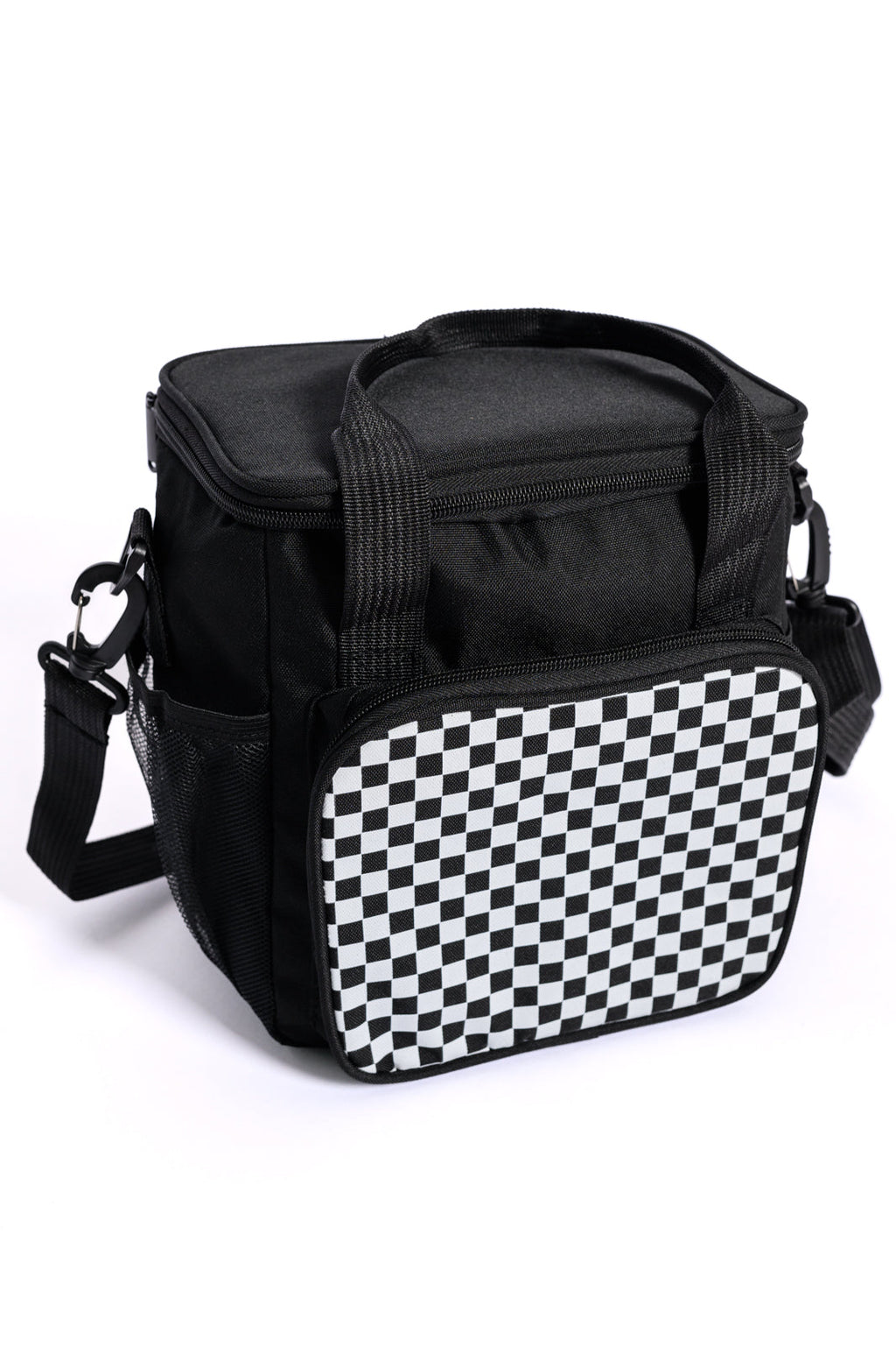 Hazel Blues® |  Insulated Checked Tote in Black