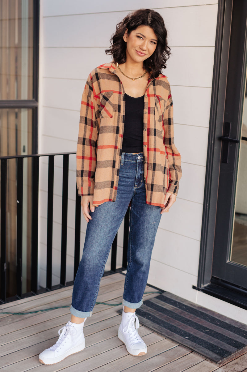 Hazel Blues® |  Is It Really Oversized Plaid Button Up