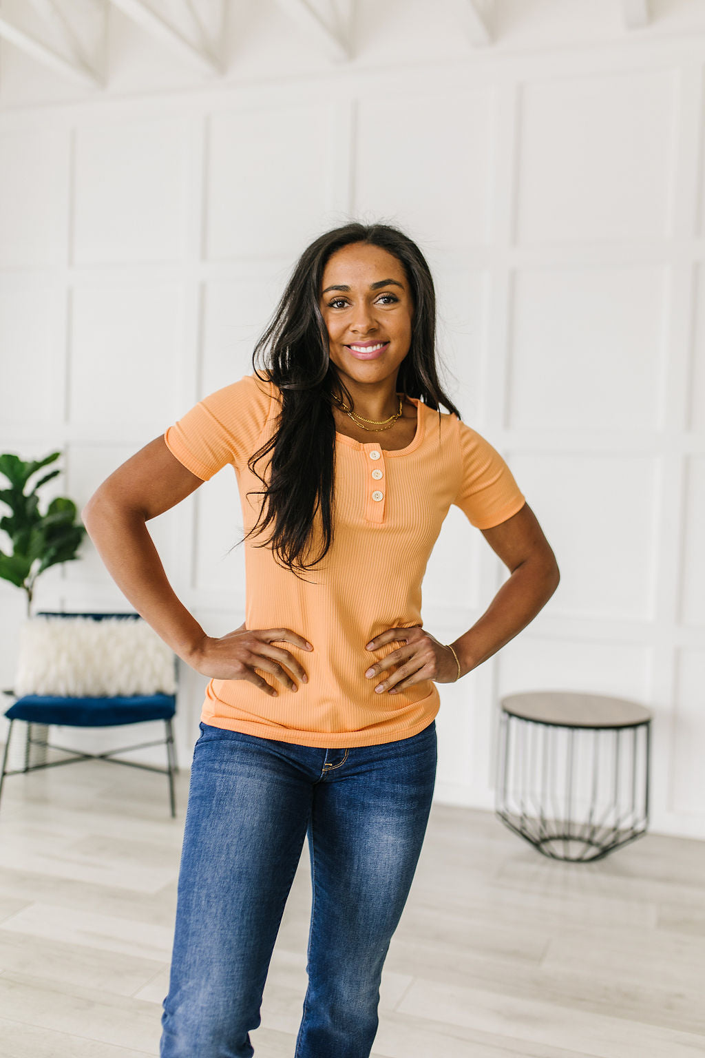 Hazel Blues® |  It Figures Scoop Neck Top