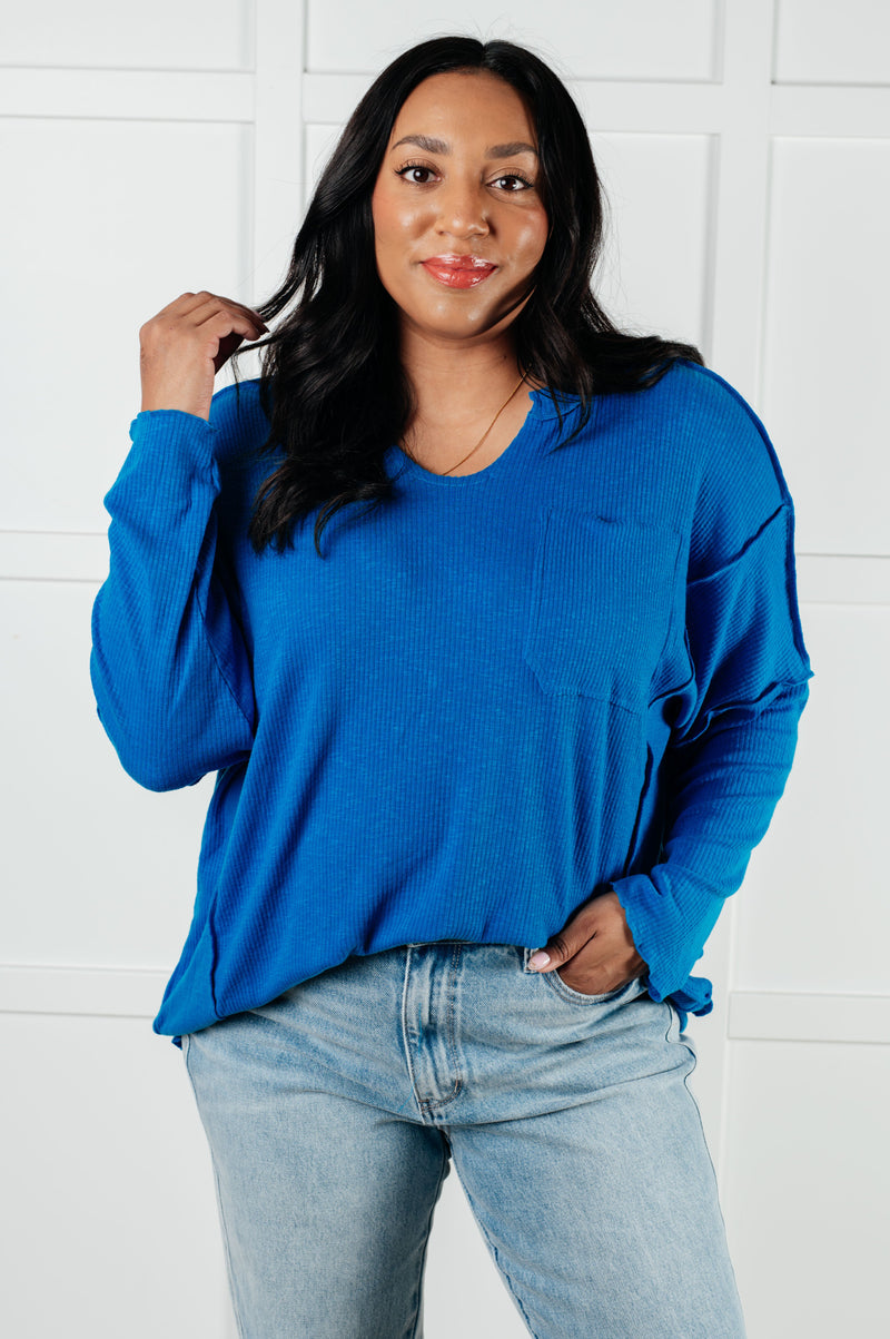 Hazel Blues® |  It Looks Easy Ribbed Top