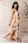 Hazel Blues® |  It's All Sunshine V-Neck Floral Dress in Orange