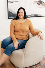 Hazel Blues® |  It's Been So Long Henley in Golden Sand