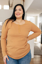Hazel Blues® |  It's Been So Long Henley in Golden Sand