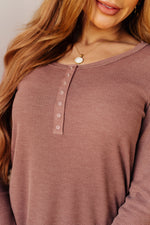 Hazel Blues® |  It's Been So Long Henley in Mulberry